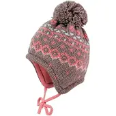 Maximo - Kid's Mini-Mütze Jacquard Norweger - Muts 43-45 cm, bruin
