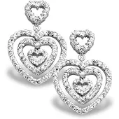 Orphelia Dames 925 Sterling Zilveren Oorbellen - Zilver EAR-1218