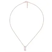Orphelia 'Lova' Dames 925 Sterling Zilveren Ketting met Hanger - Zilver/Rozé ZH-7093