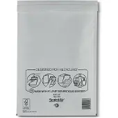 Mail lite Gevoerde enveloppen F/3 Wit Zonder venster Kleefstrip 100 Stuks