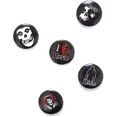 Misfits Button Skull 5-pack