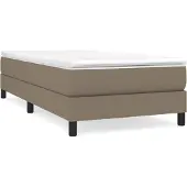 vidaXL Boxspring bed 90x190 cm stof taupe