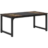 Mazazu Bureau – Industrieel Design – Stevig Onderstel – Zwart/Houtkleur – 180x80x75 cm