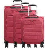 Travelite Skaii 4 wielen Kofferset 3-delig met uitbreidingsplooi rood