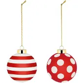 Alessi Kerstbal Delight Christmas Bauble Set 2 (2-delig)