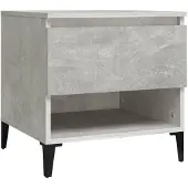 vidaXL Bijzettafel 50x46x50 cm bewerkt hout betongrijs