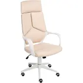 Beliani DELIGHT II - Bureaustoel - Lichtbeige - Kunstleer