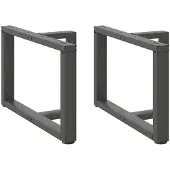 vidaXL Salontafelpoten 2 st T-vormig 60x25x(42-43) cm staal antraciet