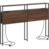 vidaXL Opberghoofdbord bruin eikenkleur Bewerkt hout