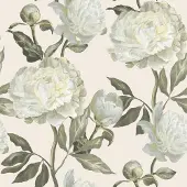 DecoMode Vliesbehang Pioenroos - Naturel - 10,05m X 53cm