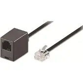Goobay RJ11 verlengkabel - 10 meter - Zwart -