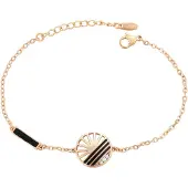 Gaya Armband rose-goud / zwart