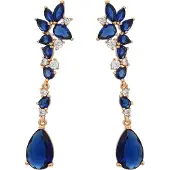 NAEMI Oorbellen navy / goud / transparant