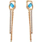 NAEMI Oorbellen neonblauw / goud