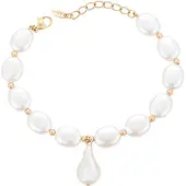 Faina Armband rose-goud / wit