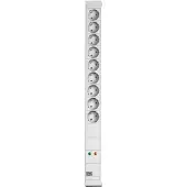Bachmann 333.011, Basismodel, 1U, Verticale montage, Aluminium, Wit, 9 AC-stopcontacten
