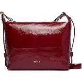 Furla Leren schoudertas Tonie Vernice Venice Hobo Bag Rubino wijnrood