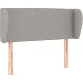vidaXL Hoofdbord met randen 83x23x78/88 cm stof lichtgrijs