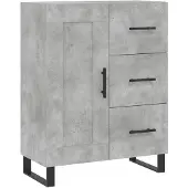 vidaXL Hoge kast 69,5x34x180 cm bewerkt hout betongrijs