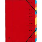 Exacompta Sorteermap 12-delig | rood