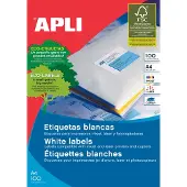 APLI Witte etiketten ft 99,1 x 38,1 mm (b x h), 1.400 stuks, 14 per blad (2419)