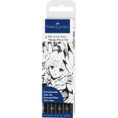 Faber-Castell tekenstift - Pitt Artist Pen - Manga 4-delig - zwart - FC-267121