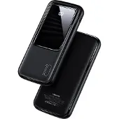 Usams 10000mAh Powerbank - Digitaal Display - zwart
