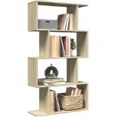 vidaXL Kamerscherm / boekenkast 4-laags 70x24x129 cm hout sonoma eiken