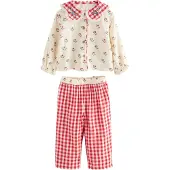 Next Nachtkledij lichtblauw / rood / wit