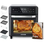 Cosori CAF-R121-SUS friteuse Enkel 12 l Vrijstaand 1800 W Heteluchtfriteuse Roestvrijstaal