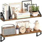 Vasagle Zwevende wandplanken set voor veelzijdige wanddecoratie, 60B cm