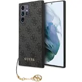 GUESS 4G Bedels Hoesje (Samsung Galaxy S24 Ultra), Smartphonehoes, Zwart