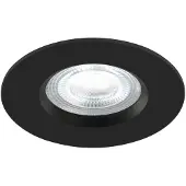 Nordlux LED inbouwlamp Don Smart, 3 per-set, zwart dimbaar, zwart, Badkamer, Kunststof, Slimme inbouwlamp
