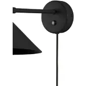 Globen Lighting Wandlamp Cannes, zwart, Woon-/ Eetkamer, metaal, Scandinavisch, wandlamp