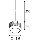 SLV LED Pendelarmatuur | 1X E27 Max 15W | IP20 Dimbaar | PANTILO