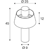 SLV Sokkellamp buiten Photoni, zwart, Aluminium, Sokkellamp