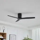 LUCANDE plafondventilator Vindur, zwart, DC, stil Vindur, zwart, Woon-/ Eetkamer, metaal, Modern
