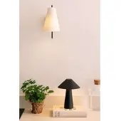 Globen Lighting Tafellamp Cannes, dimbaar, zwart, Woon-/ Eetkamer, Kunststof, Scandinavisch, Tafellamp