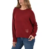 Liu jo Gebreide pullover met siersteentjes van kasjmiermix