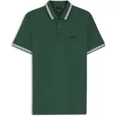 BOSS Polo van katoenpiqué met logodetails