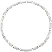 Behave Ketting Dames Zilver – Korte Schakelketting – Choker Ketting 43 cm – Mat & Glanzend Zilver – Nikkelvrij –
