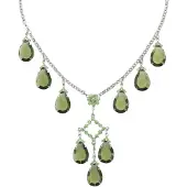 Behave ketting - Groene hangers - Nikkelvrij - Verfijnde mode