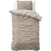 Sleeptime Elegance Dekbedovertrek Katoen Flanel - Washed Cotton Taupe