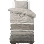 Sleeptime Dekbedovertrek Stone Stripe Taupe Flanel-140 x 200 / 220 cm | 1-Persoons