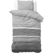 Sleeptime Dekbedovertrek Stone Stripe Grey Flanel-140 x 200 / 220 cm | 1-Persoons