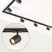 LumenXL Modern 1-fase railsysteem van 3 meter met Kimi spots - plafondlamp