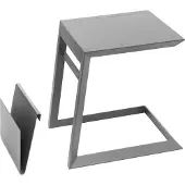 Hespéride Vierkante bijzettafel van aluminium ALLURE