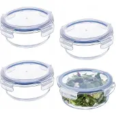 Kadax Glazen Voedselcontainer Set van 4 - 1300ml - Lunchbox