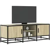 vidaXL Tv-meubel 120x35x41 cm bewerkt hout metaal sonoma eikenkleurig