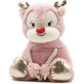 Croci zoe pluche rendier roze/goud